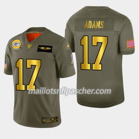 Maillot Green Bay Packers Davante Adams 17 Nike 2019 Salute to Service100th - Homme
